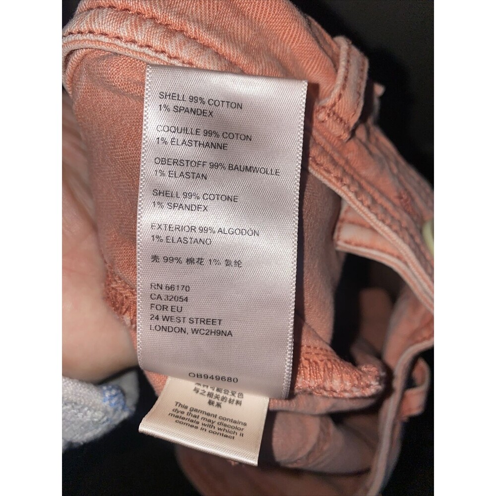 Anthropologie Pilcro pink jeans Cargo Crop carpenter Stretch 25 lagen cottage - Picture 11 of 11